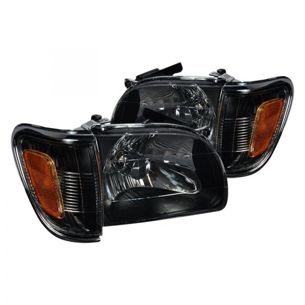 Spec-D® - Black Euro Headlights with Corner Lights, Toyota Tacoma
