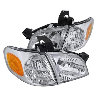 Spec-D® - Driver and Passenger Side Chrome Euro Headlights with Corner Lights