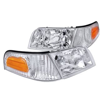 Spec-D® - Driver and Passenger Side Chrome Euro Headlights with Corner Lights
