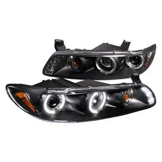 Spec-D® - Driver and Passenger Side Black Halo Projector Headlights with Parking LEDs