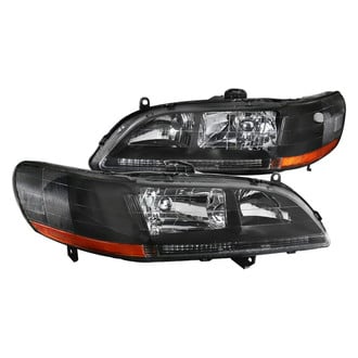 Spec-D® - Driver and Passenger Side Black Euro Headlights