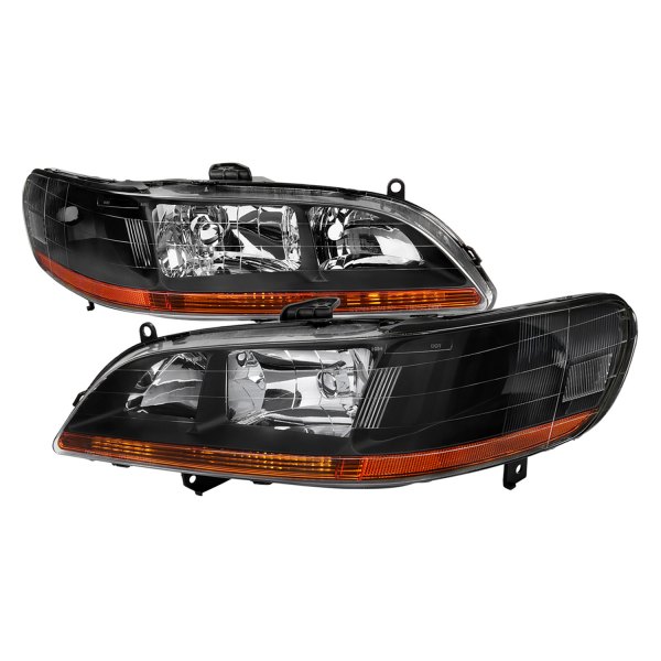 Spec-D® - Black Euro Headlights, Honda Accord