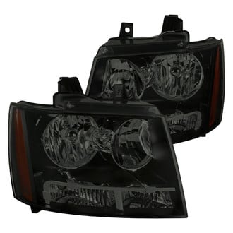 Spec-D® - Driver and Passenger Side Matte Black/Smoke Euro Headlights