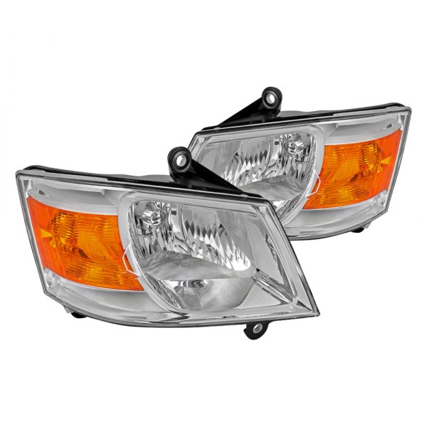 Spec-D® - Chrome Euro Headlights, Dodge Grand Caravan