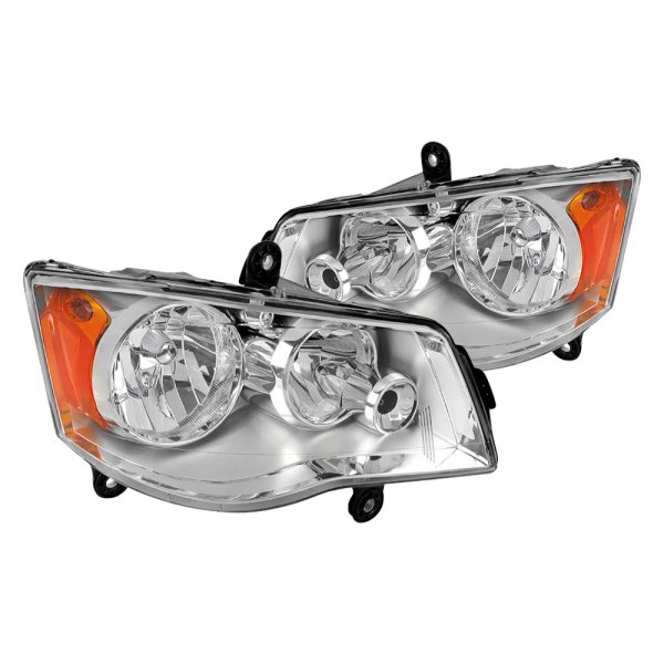 Spec-D® - Chrome Euro Headlights, Dodge Grand Caravan