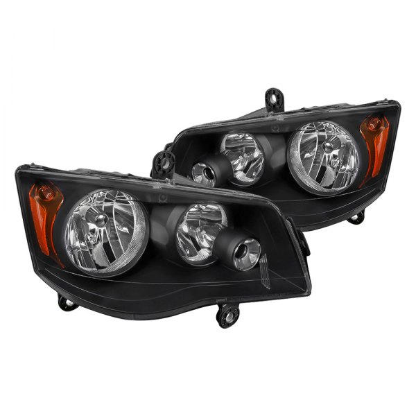 Spec-D® - Black Euro Headlights, Dodge Grand Caravan