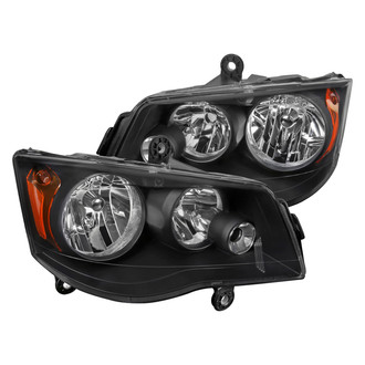 Spec-D® - Driver and Passenger Side Black Euro Headlights