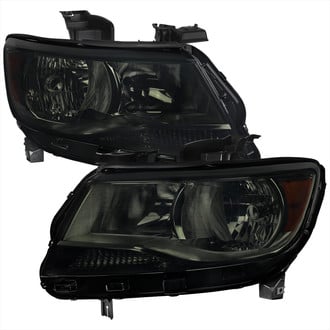 Spec-D® - Driver and Passenger Side Gloss Black/Smoke Euro Headlights