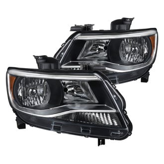 Spec-D® - Driver and Passenger Side Black/Chrome Euro Headlights