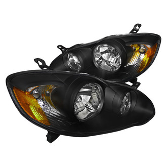 Spec-D® - Driver and Passenger Side Black Euro Headlights