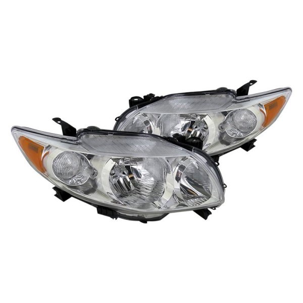 Spec-D® - Chrome Euro Headlights, Toyota Corolla