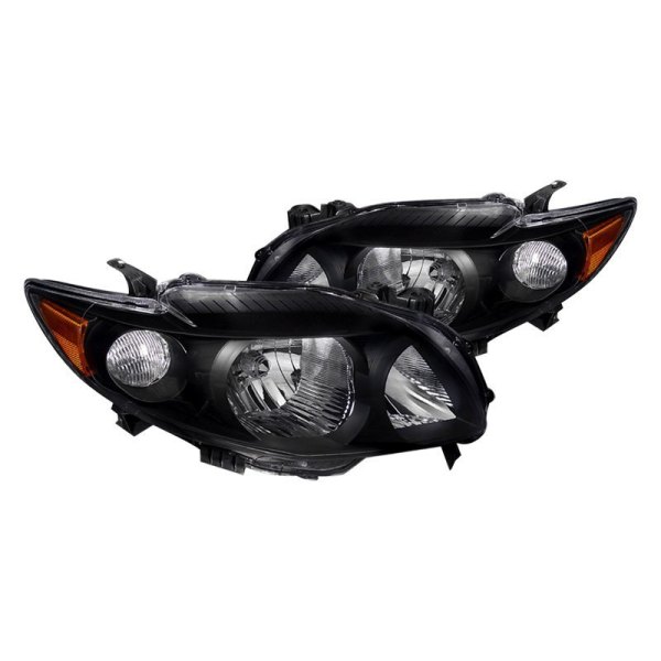 Spec-D® - Black Euro Headlights, Toyota Corolla