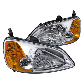 Spec-D® - Driver and Passenger Side Chrome Euro Headlights