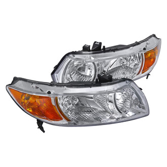 Spec-D® - Driver and Passenger Side Chrome Euro Headlights