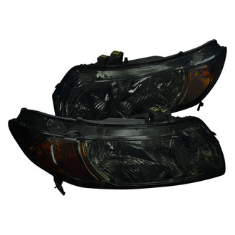 Spec-D® - Driver and Passenger Side Chrome/Smoke Euro Headlights