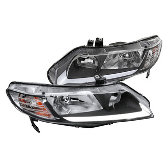Spec-D® - Driver and Passenger Side Matte Black LED DRL Bar Headlights