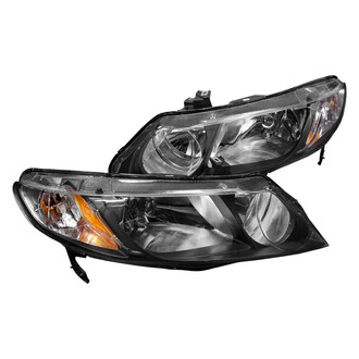 Spec-D® - Driver and Passenger Side Black Euro Headlights