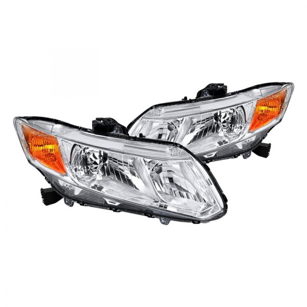 Spec-D® - Chrome Euro Headlights, Honda Civic