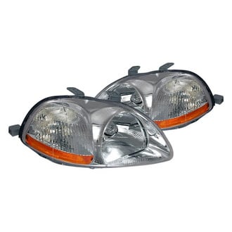 Spec-D® - Driver and Passenger Side Chrome Euro Headlights