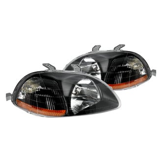 Spec-D® - Driver and Passenger Side Black Euro Headlights