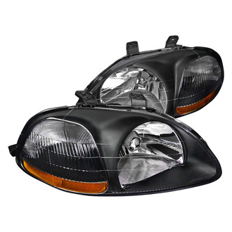 Spec-D® - Driver and Passenger Side Black Euro Headlights