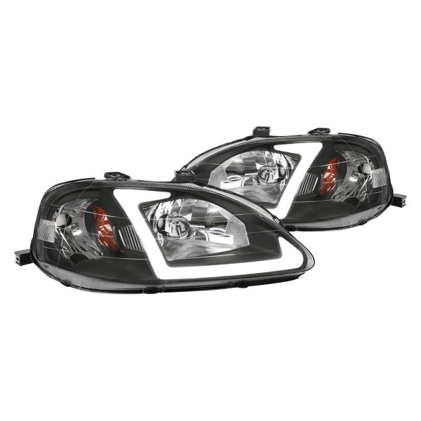 Spec-D® - Matte Black LED DRL Bar Headlights