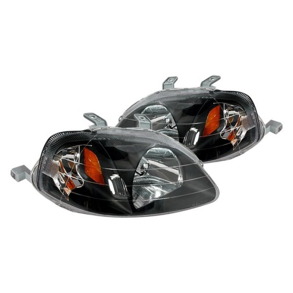 Spec-D® - Black Euro Headlights, Honda Civic