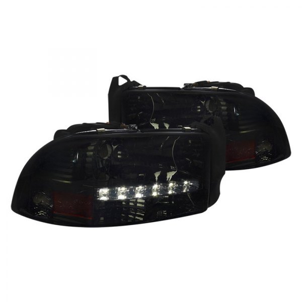 Spec-D® - Chrome/Smoke Euro Headlights with LED DRL