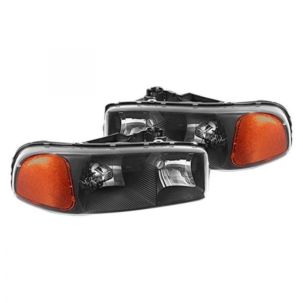 Spec-D® - Black Euro Headlights, GMC Yukon
