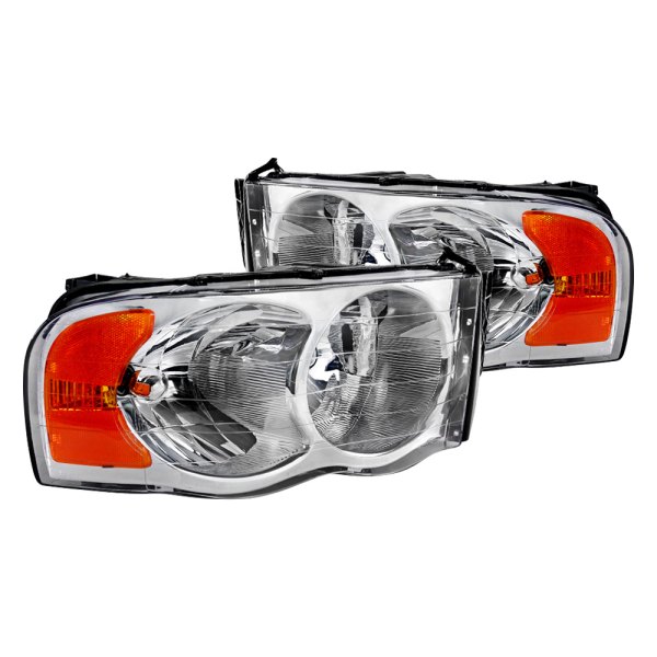 Spec-D® - Chrome Euro Headlights, Dodge Ram