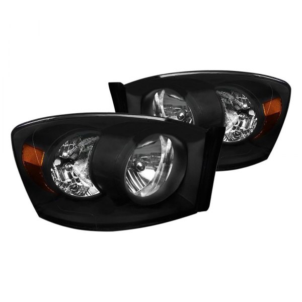 Spec-D® - Black Euro Headlights, Dodge Ram
