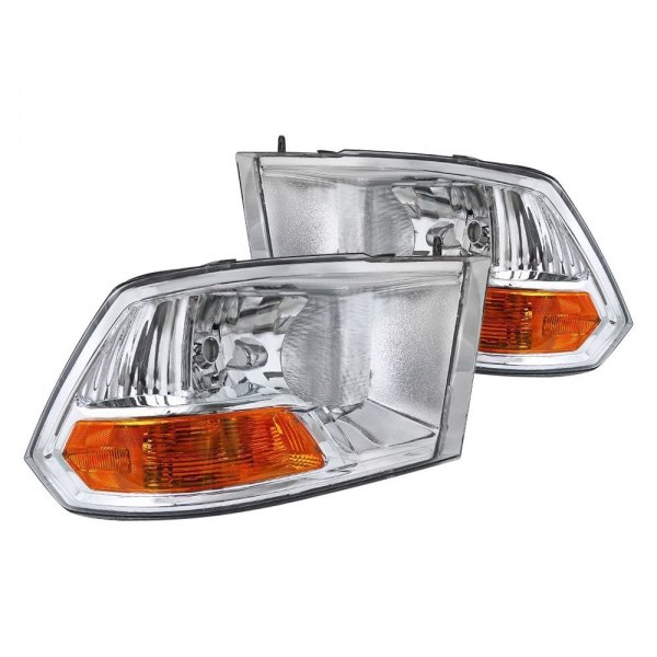 Spec-D® - Chrome Euro Headlights, Dodge Ram