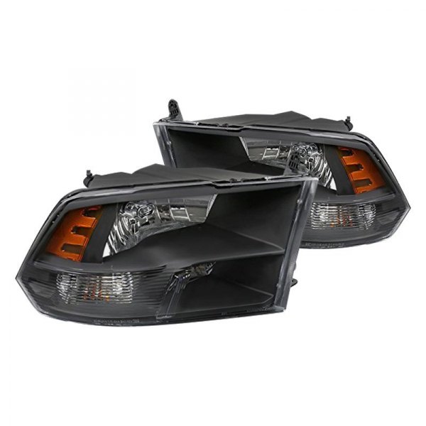 Spec-D® - Black Euro Headlights, Dodge Ram