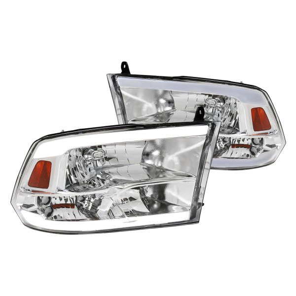 Spec-D® - Chrome LED DRL Bar Headlights, Dodge Ram