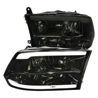 Spec-D® - Driver and Passenger Side Chrome/Smoke LED DRL Bar Headlights