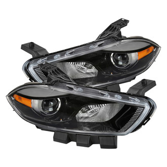 Spec-D® - Driver and Passenger Side Jet Black Factory Style Projector Headlights