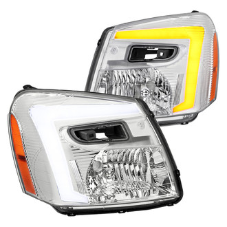 Spec-D® - Driver and Passenger Side Chrome Sequential LED Light Tube Euro Headlights