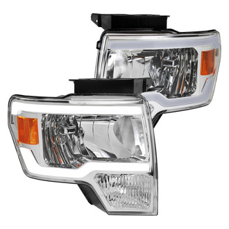 Spec-D® - Driver and Passenger Side Chrome LED DRL Bar Headlights