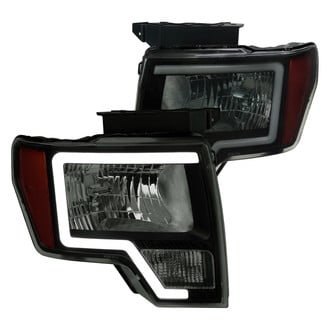 Spec-D® - Driver and Passenger Side Black/Smoke LED DRL Bar Headlights