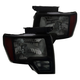 Spec-D® - Driver and Passenger Side Black/Smoke Euro Headlights