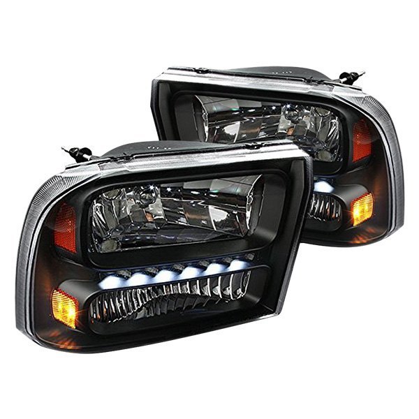 Spec-D® - Black Euro Headlights with LED DRL