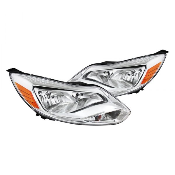 Spec-D® - Chrome Euro Headlights, Ford Focus