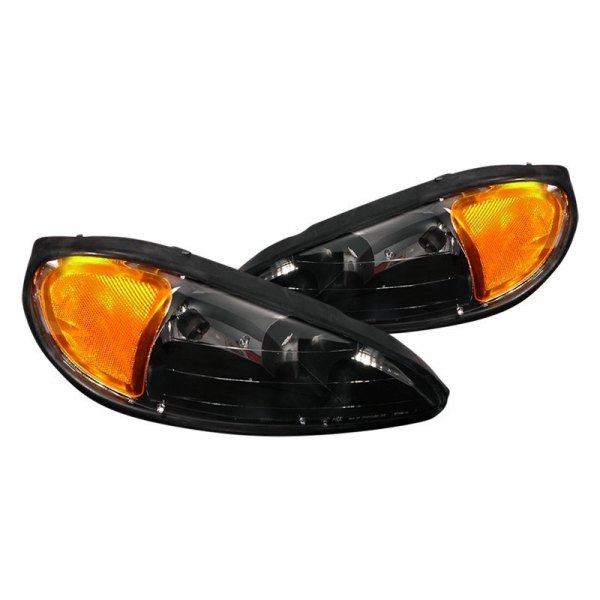 Spec-D® - Black Euro Headlights, Pontiac Grand Am