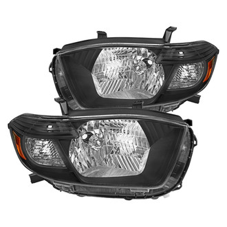Spec-D® - Driver and Passenger Side Matte Black Euro Headlights