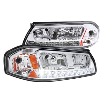 Spec-D® - Driver and Passenger Side Chrome Euro Headlights with LED DRL