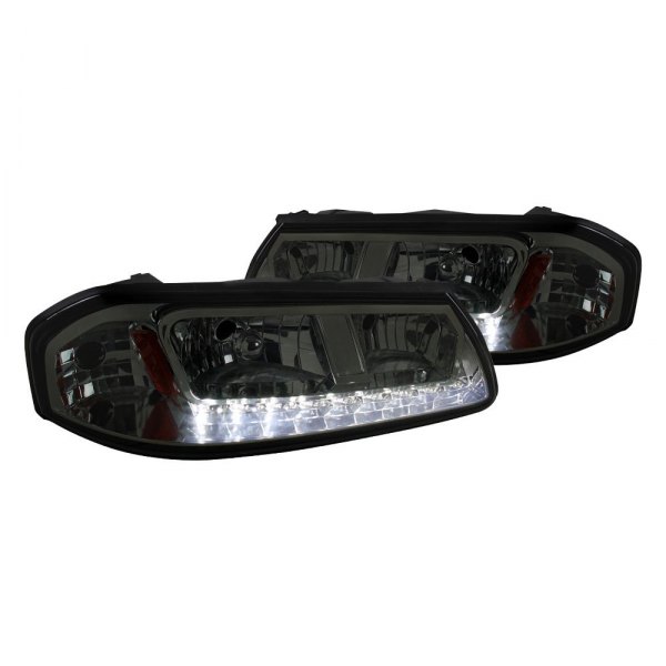 Spec-D® - Chrome/Smoke Euro Headlights with LED DRL, Chevy Impala