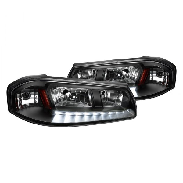Spec-D® - Black Euro Headlights with LED DRL, Chevy Impala