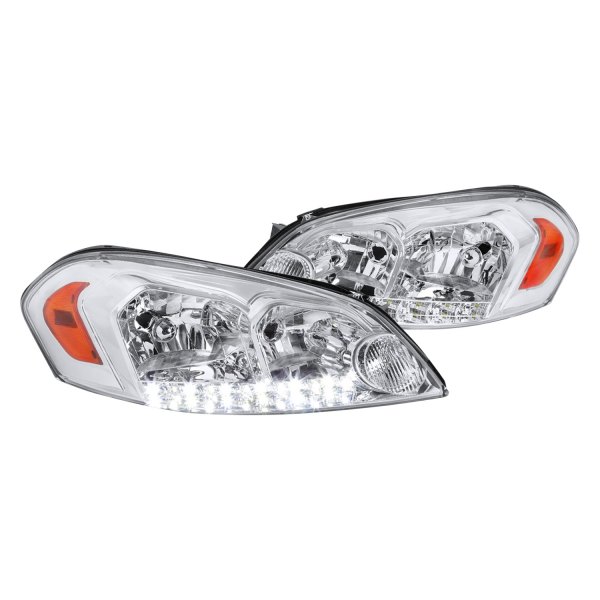 Spec-D® - Chrome Euro Headlights with Parking LEDs, Chevy Impala