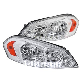 Spec-D® - Driver and Passenger Side Chrome Euro Headlights with Parking LEDs