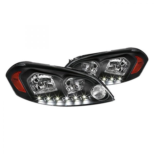 Spec-D® - Black Euro Headlights with Parking LEDs, Chevy Impala